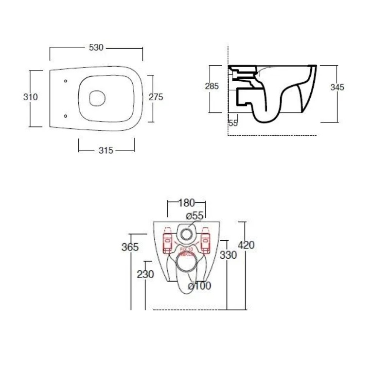 Marlow Rimless Wall Hung Toilet & Soft Close Seat Sanctuary Bathrooms
